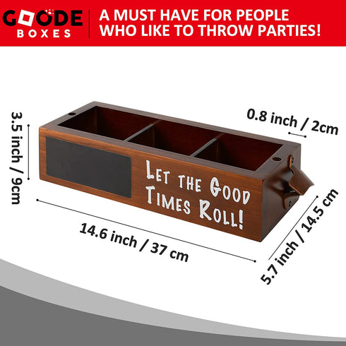 GoodE Boxes Triple Solo Cup Holder with Bottle Opener and Marker Slot