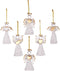 Sea Team Mini Sized Clear Glass Angel Ornaments for Christmas Tree Decorations, 60mm/2.36-inch, Set of 12 (Gold)