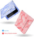 Ecqizer 2 Pack CDC Vaccination Card Protector, 4 X 3" Immunization Record Vaccine Card Holder, Marbling PU Leather ID Card Holder Badge Holders for Protecting Vaccine Certificate (Pink, Blue)