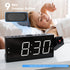 Projection Alarm Clock for Kids Bedroom,Digital Alarm Clock with Projection on Ceiling Wall,Dual Loud Alarm Clock for Heavy Sleeper,USB Port,Easy to Use,Snooze,Dimmer,Battery Backup,Plug-in,12/24H DST