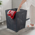 Tstorage Plastic Collapsible Storage Laundry Baskets, Foldable Laundry Hampers, 2 Packs