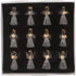 Sea Team Mini Sized Clear Glass Angel Ornaments for Christmas Tree Decorations, 60mm/2.36-inch, Set of 12 (Gold)