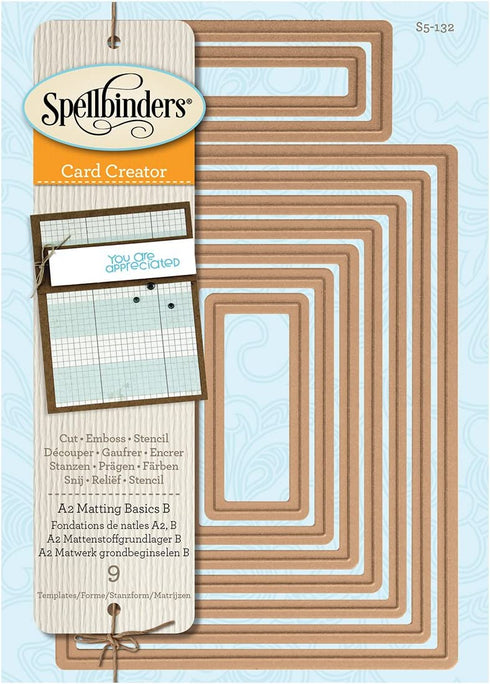 Spellbinders Nestabilities Card Creator Die Templates, A-2 Matting Basics B-S5-132