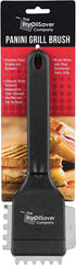 FryOilSaver Co. 90052 Panini Grill Brush - Commercial Electric Grill Stiff Bristle Brush - Stainless Steel Bristles with Hard Plastic Handle - 3 Different Scraper Heads - Heavy Duty Small Grill Brush