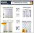 FMFUNCTEX Silver White Semi Sheer Curtains 45inch Tree Branch Short Window Curtain Drapes for Laundry Small Windows Metallic Print Modern Curtains for Chrismas D©cor Grommet Top 2pcs