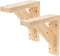 Purife 7 inch Solid Wall Mount Wood Shelf Bracket (Pack of 2) - Hand Made Wooden Shelf Support Brace, Wood Brace, Floating Shelf Supports, Wall Sconce Pendent Lamp Hanging Kit Include Mounting Screws