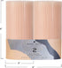 Main + Mesa Unscented Ribbed Pillar Candles, Set of 2, 3"x6", Blush Taupe