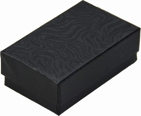 JPB Black Swirl Cotton Filled Jewelry Box #21 (Case of 100) 2.5 inches x 1.5 inches