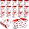 Valentine's Day Conversation Hearts Treat Candy Boxes Valentine's Day Popcorn Boxes Heart Print Dessert Popcorn Cups Party Favors for Valentine Wedding Birthday Party Supply (30 Pieces)