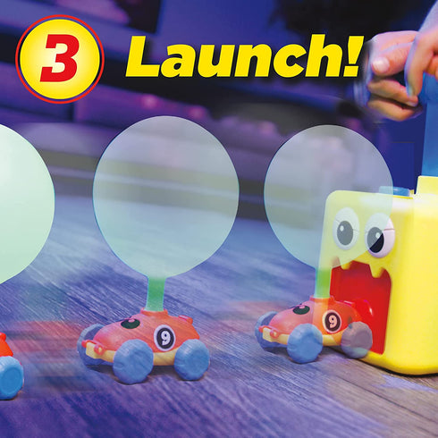Ontel Balloon Zoom Balloon-Powered Flying & Racing Set, Ages 3+ , Blue