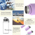 Macrosaving Water Bottle with Straw (27oz), 3 Lids, Double Wall Vacuum Stainless Steel Sports Insulated Water Bottle, Leakproof BPA Free Personalized Water Bottle Travel Thermos for Biking, Hiking