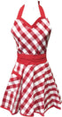 Wrapables Adjustable Flirty Hostess Apron, Red Gingham
