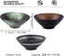 MULAPOH 7 Inch Porcelain Soup Bowls, 24 Ounces Japanese Ramen Noodle Bowl set of 2 for Pho, Udon, Soba and Wonton (Green Pattern)