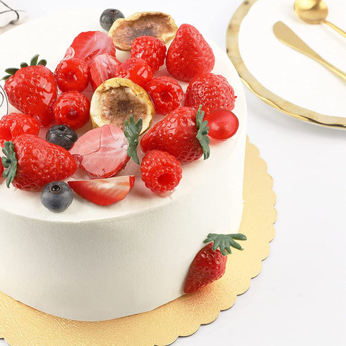 10 Inch Cake Boards Round Cardboard Base Solid Cake Rounds, 30 Pack Gold