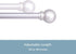 Kenney Chelsea 5/8" Standard Decorative Window Curtain Rod, 28-48", Silver, 2 Pack