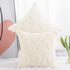 MADIZZ Set of 2 Soft Plush Short Wool Velvet Decorative Throw Pillow Covers 20x20 inch Beige Square Luxury Style Cushion Case Pillow Shell for Sofa Bedroom
