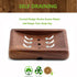 HASTER Walnut Wooden Soap Dish,Natural Handcrafted Bar Soap Holder, Wood Sponge Holder,Premium Gift Soap Holder with Soap Saver for Shower, Bathroom and Kitchen (Rectangular and Oval) 2Pack