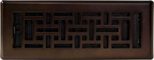 Decor Grates AJH310-RB Oriental Floor Register, 3"x10", Rubbed Bronze