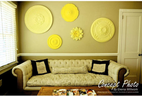 Ekena Millwork CM07ODSSF Odessa Ceiling Medallion, 7 1/2"OD x 1 1/8"P (Fits Canopies up to 2 1/2"), Hand-Painted Spartan Stone