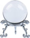 Crystal Clear Crystal Ball 60mm (2.3 inch) Including Golden Flower Stand and Gift Package (80MM, Clear)