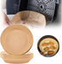 50 Pcs Air Fryer Non-Stick Disposable Paper Liner Oil-Proof Air Fryer Liners Parchment Baking Paper Waterproof Food Grade Parchment for Baking Roasting Oven Microwave (50pcs, Brown)