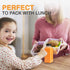 Stock Your Home 12-Ounce Bottles with Black Caps (12 Pack) - BPA-Free Plastic Bottles with Tamper Proof Caps - Leak Resistant & Reusable - Bottles for Juice