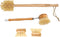 ECOLULU Natural Bamboo Dish Brush & Wood Bottle Brush for Wide Mouth Bottles, Cups and Jars, 2 Replacement Heads included (4 units total) Biodegradable, Eco Friendly Products