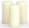 CANDWAX 3x6 Pillar Candles Set of 3 - Decorative Rustic Candles Unscented and Valentines Candles - Ideal as Wedding Candles or Large Candles for Home Interior - Ivory Candles