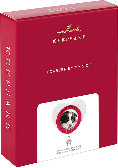 Hallmark Keepsake Christmas Ornament 2021, Forever By My Side Pet Memorial Photo Frame, Metal