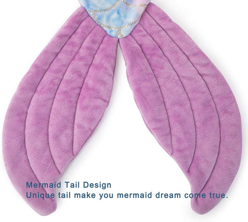 Mermaid Blanket for Little Girls, All Seasons Mermaid Tails Sleeping Bags Multicolor Plush Soft Premium Microfiber Rainbow Fish Scale Design Snuggle Blanket