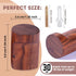 Upsole 6 Pack Walnut Wood Coat Hooks - Wooden Wall Hooks for Home and Office - Decorative Wall Mounted Hat Hooks and Hanging Washroom Towels Garments Wood Towel Hook