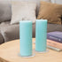CANDWAX 3x8 Pillar Candle Set of 2 - Decorative Rustic Candles Unscented and No Drip Candles - Ideal as Wedding Candles or Large Candles for Home Interior - Light Turquoise Candles