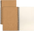 LABUK 2pcs Blank Journal Notebook Sketch Book, Unlined Spiral Notebook, A5 Soft Cover Drawing Book Diary Memo Notepads, 100 Pages/ 50 Sheets, 8.2 x 5.5 Inches, for Gifts School Supplies