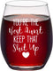 You're The Best Aunt Keep That S Up Wine Glass, Funny Aunt Stemless Wine Glass 15Oz for Women, Aunt, New Aunt, Auntie