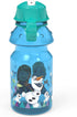 Zak Designs Disney 2 Plastic Push Button Action and Locking Lid Includes Portable Carry Loop, Leak-Proof Design is Perfect for Outdoor Sports, BPA-Free, 14oz, Frozen Water Bottle