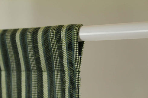 Narumi Vertical Stripe Cotton Cloth Japanese Noren Curtain Tapestry (Dark Green)
