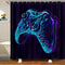 Erosebridal Gamer Shower Curtain Boys Games Bathroom Shower Curtain Video Game Gamepad Bath Curtain Novelty Gaming Bathroom Sets Accessories with Hooks Waterproof Cloth Fabric 72" W x 72" L