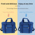 BLBL Insulated Cooler Bag,Collapsible fresh-keeping Bag, large Shopping Bags, Hot & Cold Food Delivery lunch lightweight, washable, Suitable for Camping, Picnic& Beach, Blue