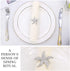 Starfish Napkin Rings Set of 8 Silver Ocean Coastal Nautical Holiday Wedding Party Beach Table Decor