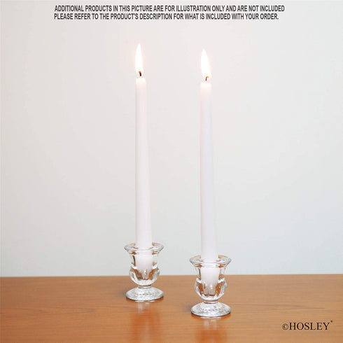 Hosley Set of 12 Glass Taper Candle Holders 2.5 Inches High Ideal Gift for Weddings Party Favor Reiki Meditation O3