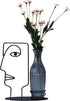 CFFOWNUG Head vase Face vase Glass Vase Decorations Made of Metal and Glass Hydroponics Vase Metal Flower Vase for Indoor Desk Decoration,Unique Vase,Suits Home,Office,Outdoor Decoration