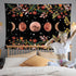 Moonlit Garden Tapestry Moon Phase Tapestry Floral Tapestries for Bedroom Aesthetic Wall Hanging Dorm Living Room Vertical Tapestry for Teen Girls?59x51 inch)