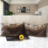 CARRIE HOME Soft Plush Leopard Print Faux Fur Lumbar Pillow Covers for Home Couch Sofa (Set of 2, 12x20 inch)