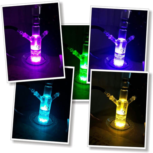 Tripop RGB Color Changing Submersible LED Lights, 13 Colors 4 Modes LED Floral Lights with Remote Controls + Battery Powered (4 Packs)