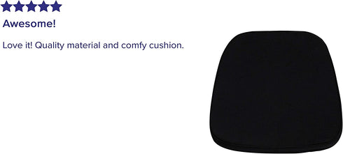 Flash Furniture Soft Black Fabric Chiavari Chair Cushion