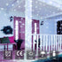 Ollny Curtain Lights Christmas Cool White 300 LED 9.8ftx9.8ft, Remote USB Powered 8 Lighting Modes Timer Waterproof Hanging Lights Indoor Outdoor for Xmas Thanksgiving Wedding Party Patio Decorations