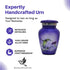 Hummingbird Keepsake Urn Purple - Mini Cremation Urn with Premium Box & Bags - Memorial Urn for Human Ashes - Honor Your Loved One with Small Purple Urn - Perfect Bird Urn for Adults & Infants