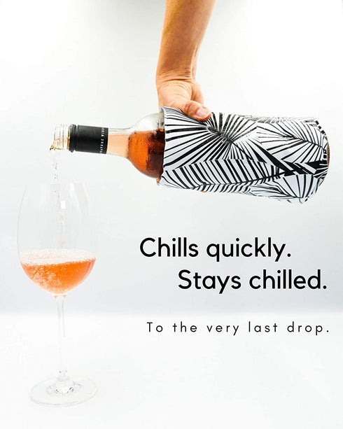The HHC Wine Chiller Sleeve I Wine Bottle Cooler Champagne Chiller I Adjustable Size Bottle Wrap for Easy and Rapid Chilled Wine I Wine Cooler Sleeve I Wine Bottle Chiller Cooler for Champagne Lovers