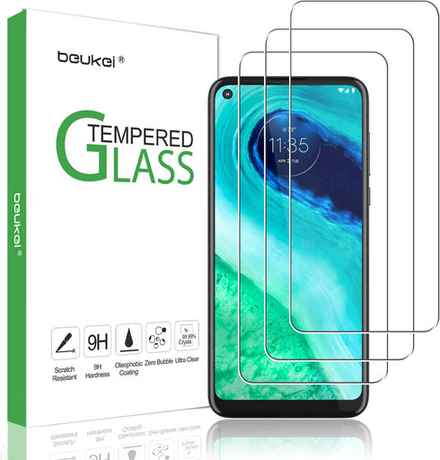 (3 Pack) Beukei for Motorola Moto G Fast Screen Protector Tempered Glass,Full Screen Coverage, Anti Scratch, Bubble Free