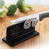 Rada Cutlery Quick Edge Knife Sharpener Stainless Steel Wheels Made in the USA, 2 Pack, Black